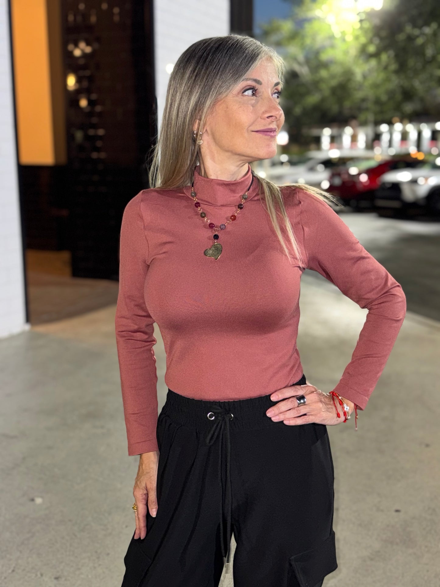 Highneck Long Sleeve Top