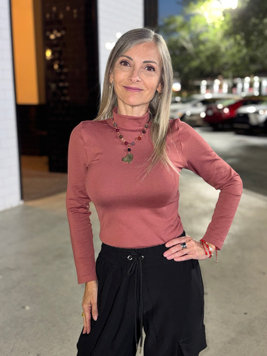 Highneck Long Sleeve Top